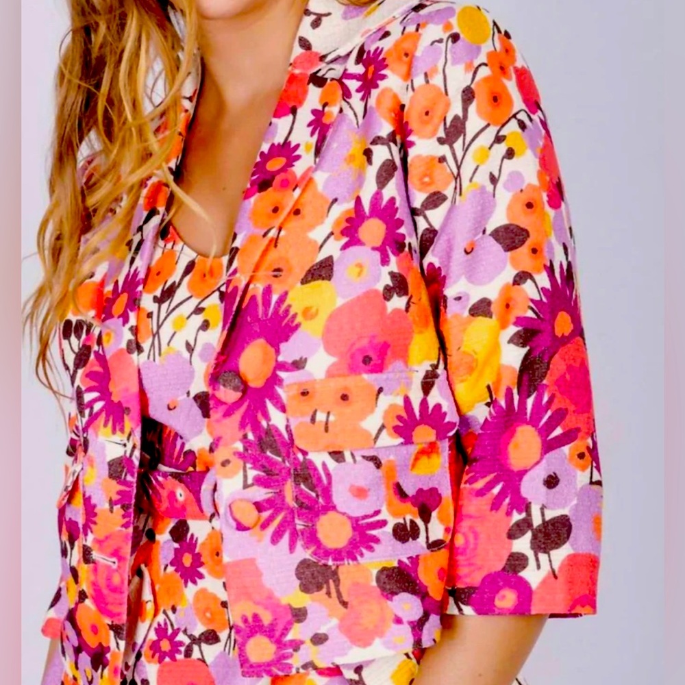 NEW FLORA BEA caroline blazer in vintage flowers